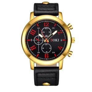 SOKI Gold and Black Quartz Watch